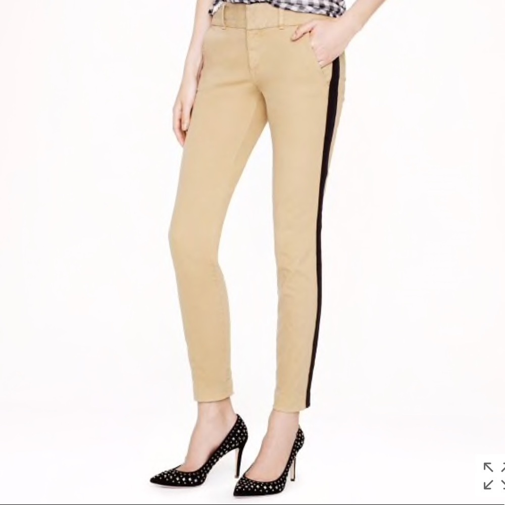 J. Crew Andie chino with tuxedo stripe